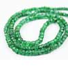 Natural Dark Green Emerald Faceted Rondelle Shape Beads Necklace Length 20 Inches & Sizes from 2mm to 5mm Approx 